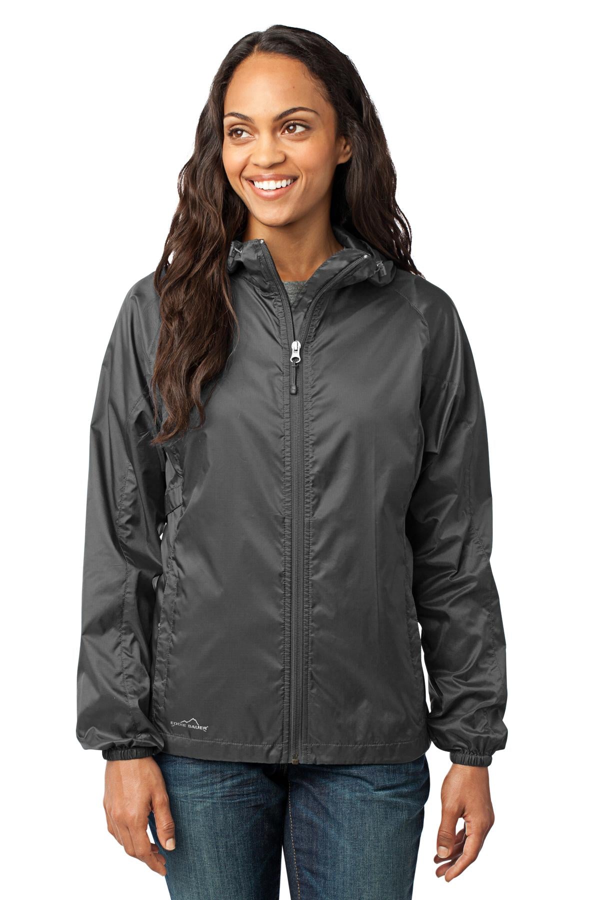 Custom Embroidered - Eddie Bauer® - Ladies Packable Wind Jacket. EB501