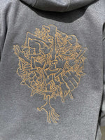 Reach by Larry Lurch Fagan - Custom Embroidery on Zip-Up Sweater