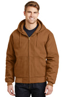 Custom Embroidered - CornerStone® - Duck Cloth Hooded Work Jacket.  J763H