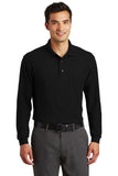 Custom Embroidered - Port Authority® Long Sleeve Silk Touch™ Polo with Pocket.  K500LSP