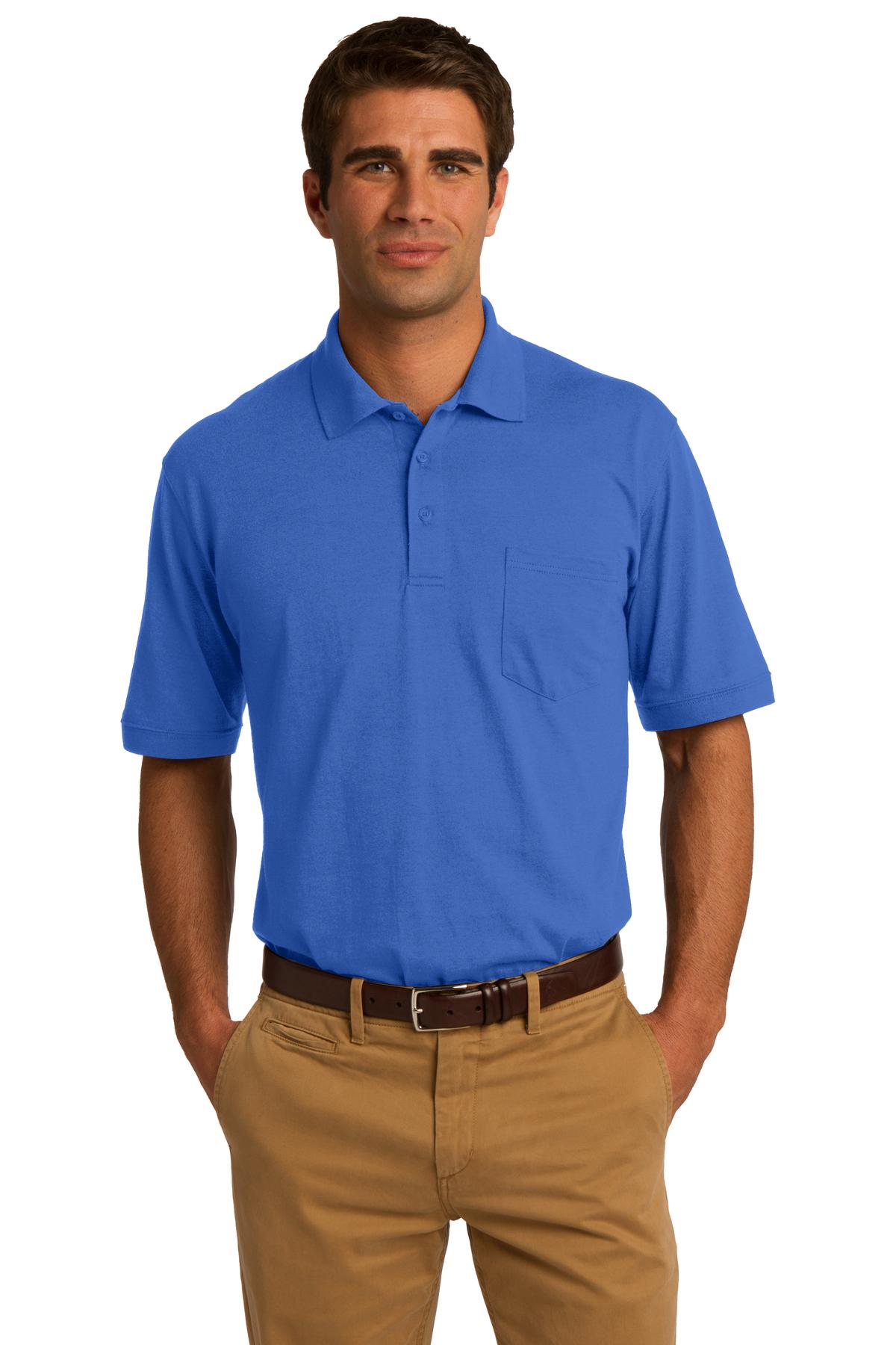 Custom Embroidered Port & Company® Core Blend Jersey Knit Pocket Polo. KP55P