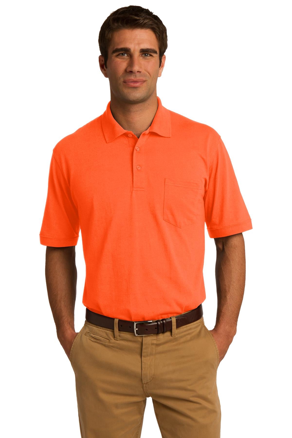 Custom Embroidered Port & Company® Core Blend Jersey Knit Pocket Polo. KP55P