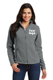 Custom Embroidered Ladies Fleece Jacket - Midweight Fleece for everyday wear - 4in x 4in Embroidery