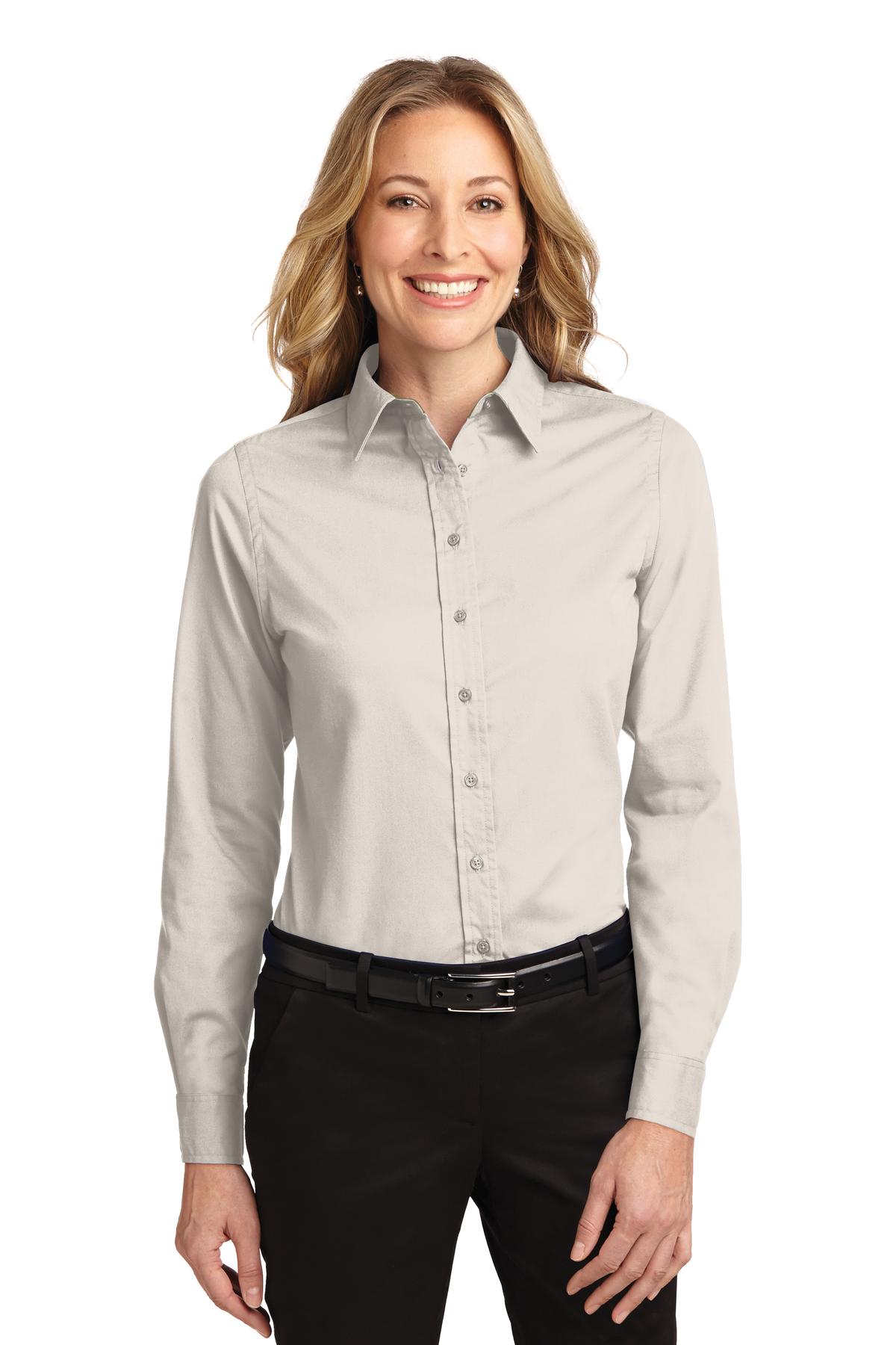 Custom Embroidered - Port Authority® Ladies Long Sleeve Easy Care Shirt.  L608