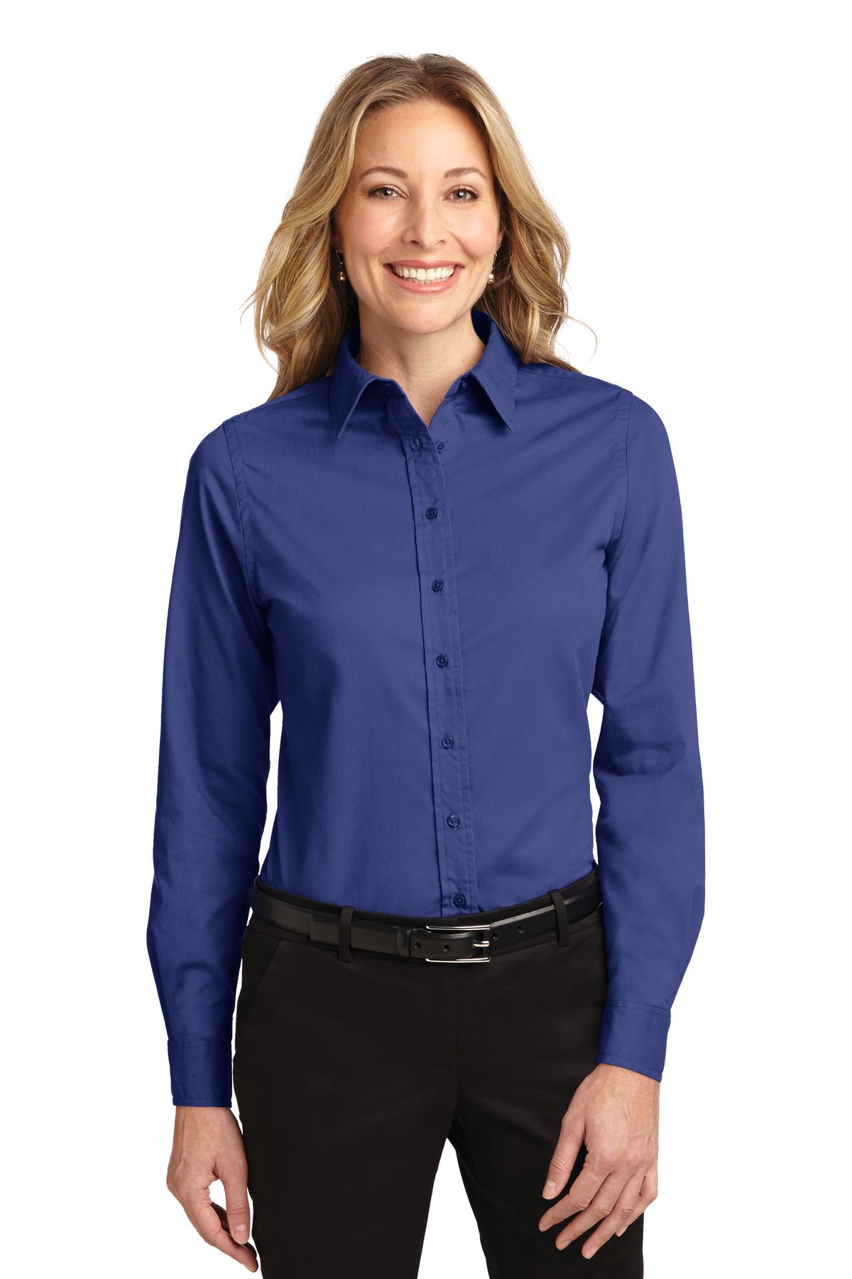 Custom Embroidered - Port Authority® Ladies Long Sleeve Easy Care Shirt.  L608