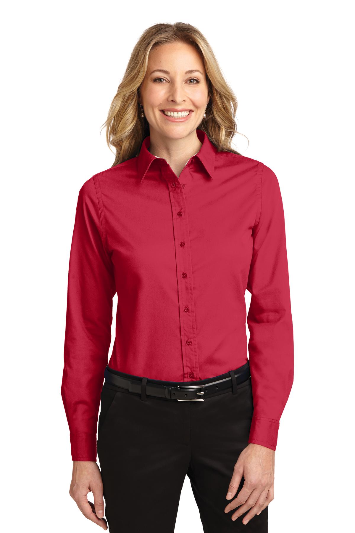 Custom Embroidered - Port Authority® Ladies Long Sleeve Easy Care Shirt.  L608