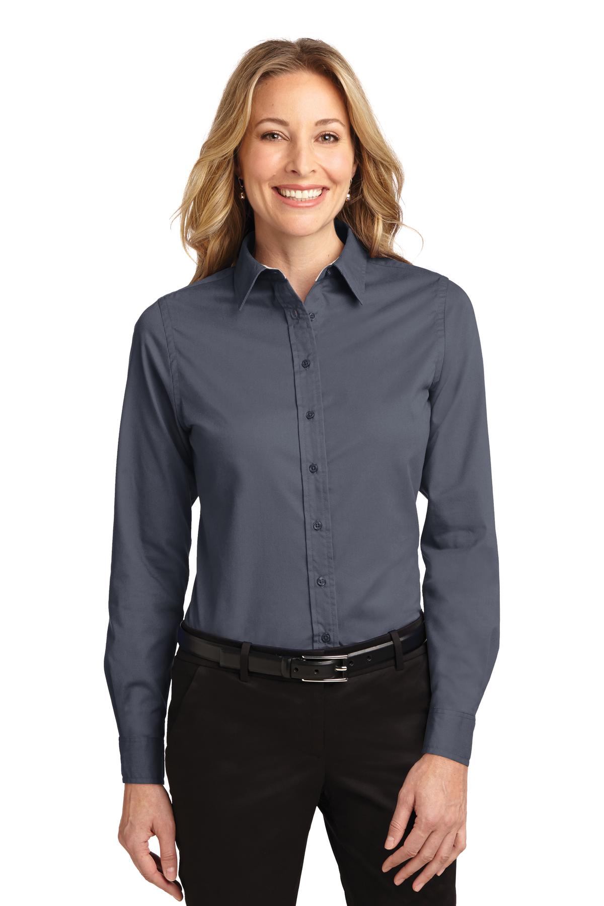 Custom Embroidered - Port Authority® Ladies Long Sleeve Easy Care Shirt.  L608