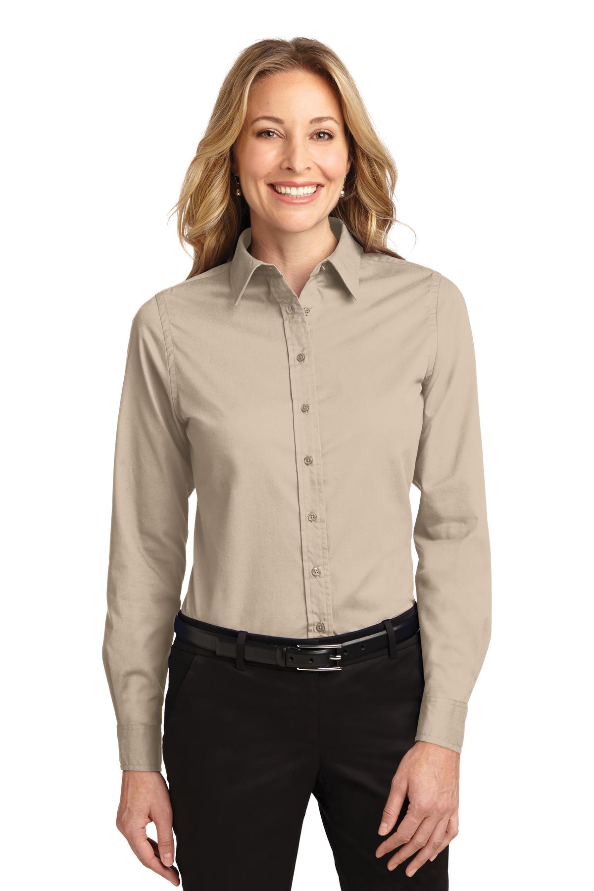 Custom Embroidered - Port Authority® Ladies Long Sleeve Easy Care Shirt.  L608