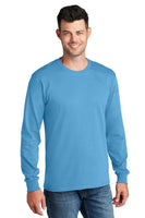 Custom Embroidered - Port & Company® - Long Sleeve Core Cotton Tee. PC54LS