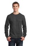 Custom Embroidered - Port & Company® - Long Sleeve Core Cotton Tee. PC54LS