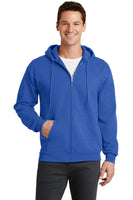 Port & Company® - Core Fleece Full-Zip Hooded Sweatshirt. Includes one 4in x 4in Embroidery on Left or Right Chest. PC78ZH