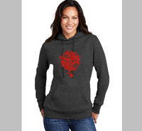 REACH by Larry Lurch Fagan - Custom Embroidered Ladies Hoodie