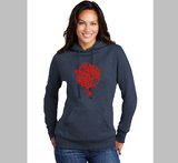 REACH by Larry Lurch Fagan - Custom Embroidered Ladies Hoodie