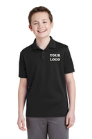 Custom Embroidered Youth Performance Polo Shirt - Includes 4in x 4in Embroidery - No Setup