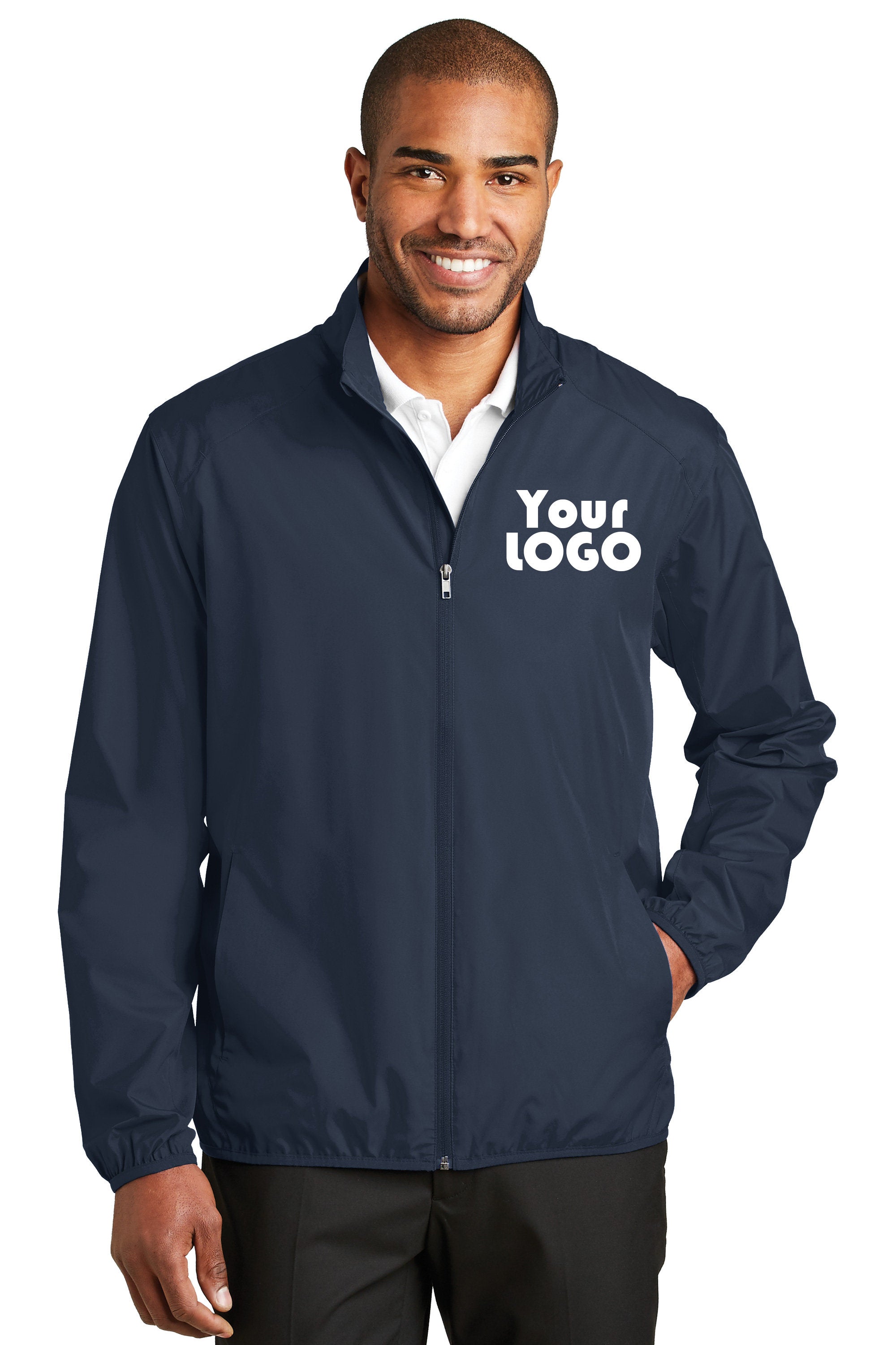 Custom Embroidered Men's Zephyr Full-Zip Golf Jacket - Personalized For You - Artwork Embroidery, Text, or Monogram, Max Size: 4in by 4in