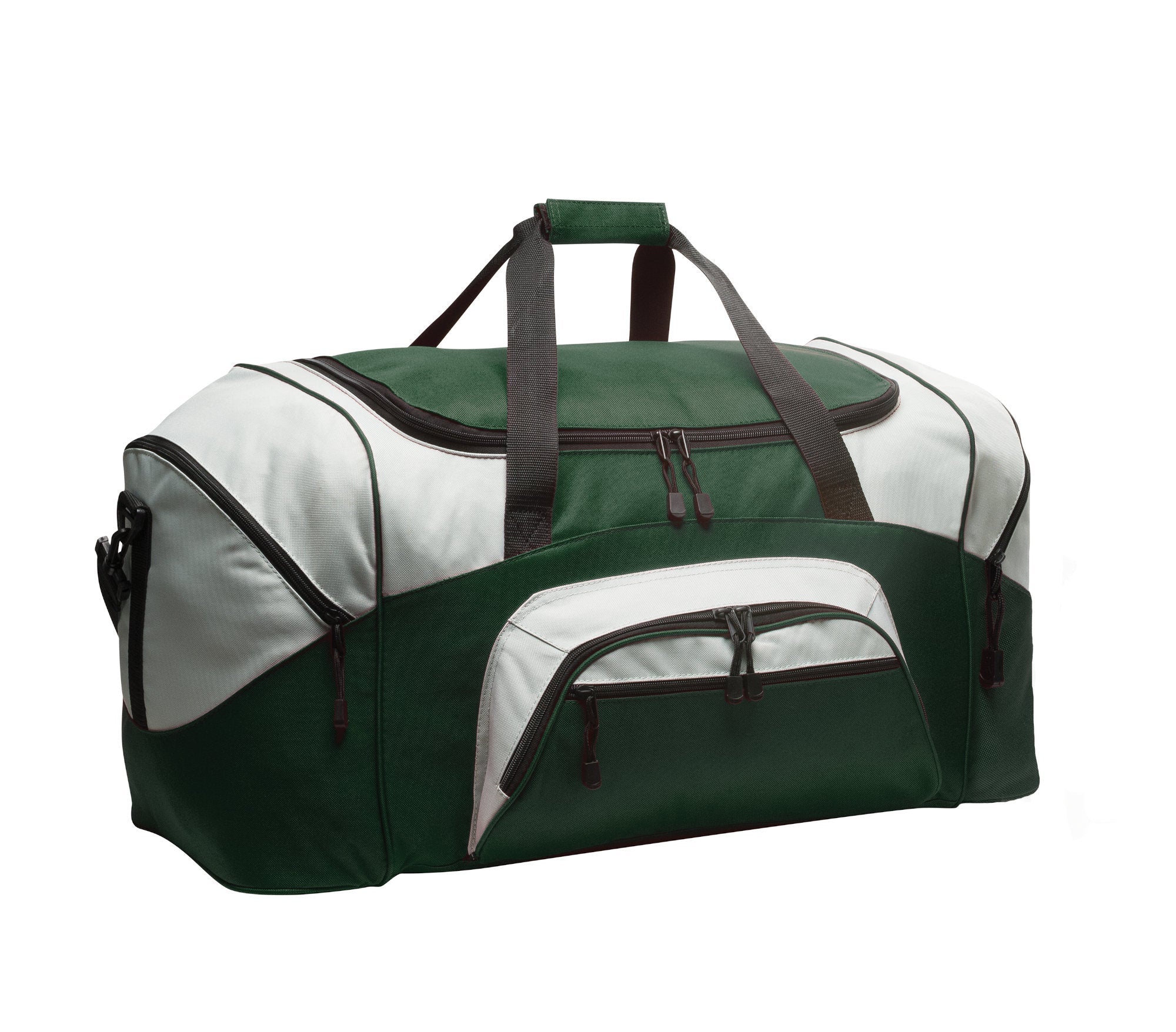 Custom Embroidery on Standard Colorblock Sport Duffel - Personalized Duffel Bag