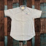Custom Embroidered Lightweight Short Sleeve Chambray Shirt - 100% Cotton - 4 1/2 Oz - No Setup - 4in by 4in Embroidery Included