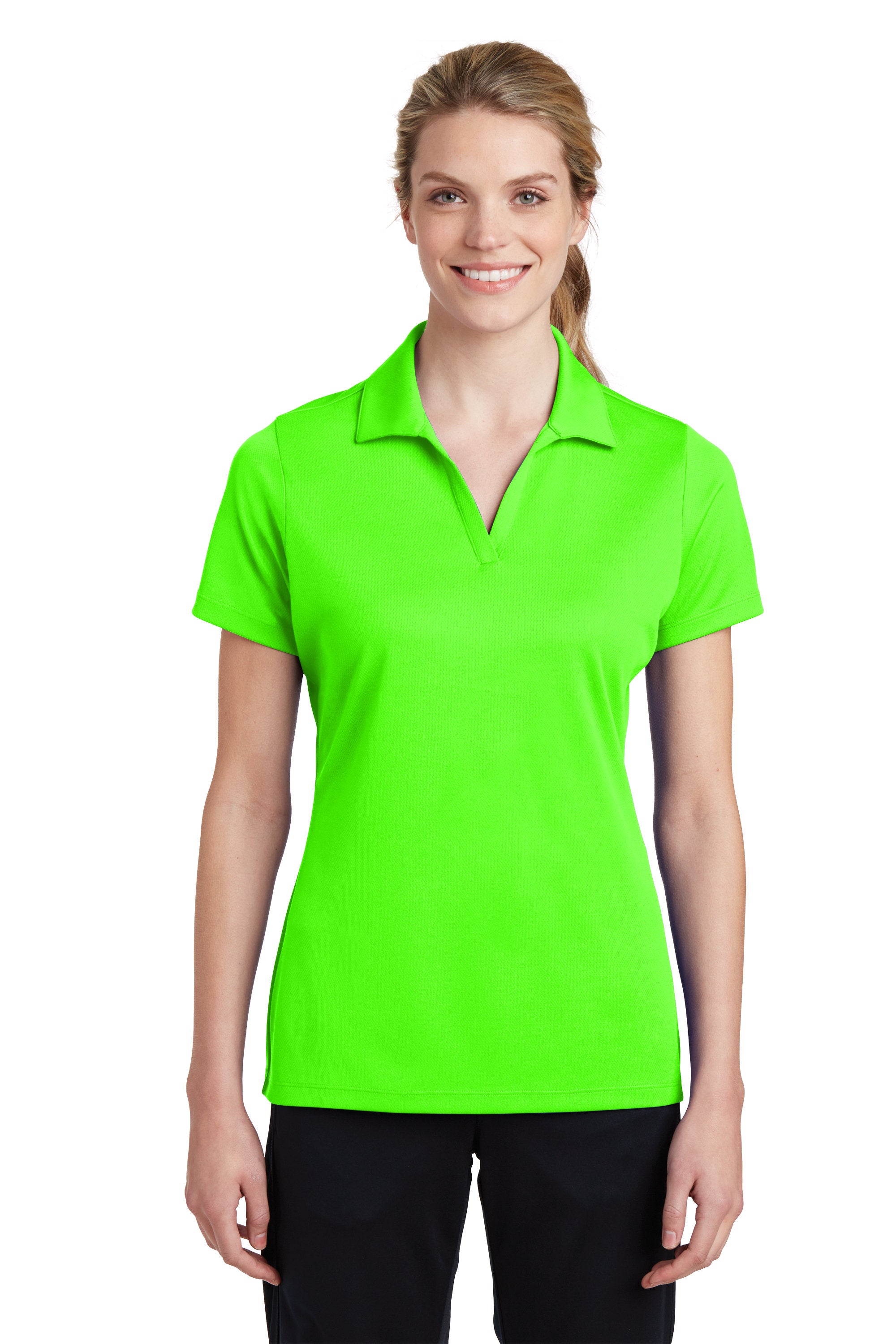 Custom Embroider Ladies Performance Polo Shirt - Moisture Wicking - PosiCharge RacerMesh Polo