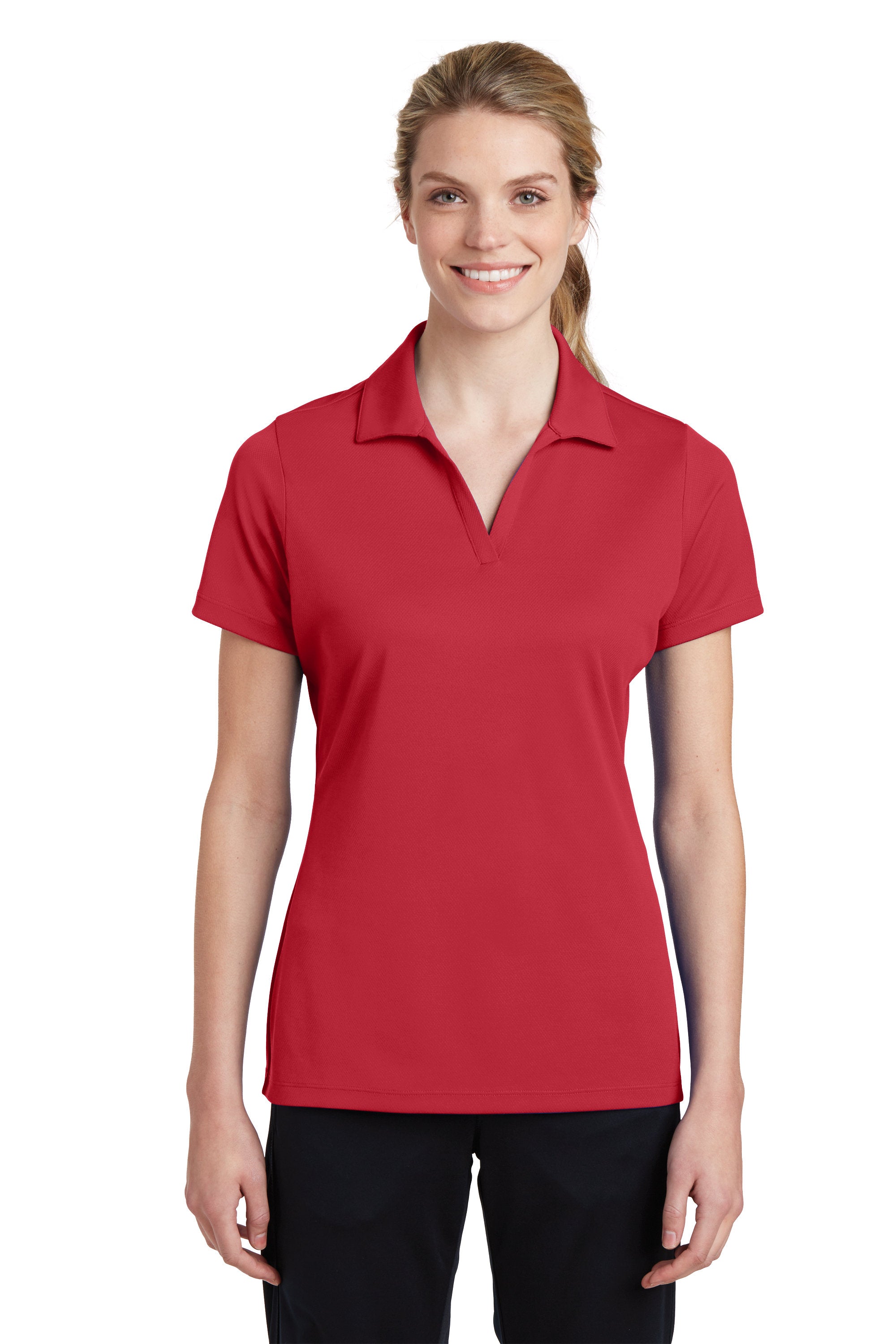 Custom Embroider Ladies Performance Polo Shirt - Moisture Wicking - PosiCharge RacerMesh Polo