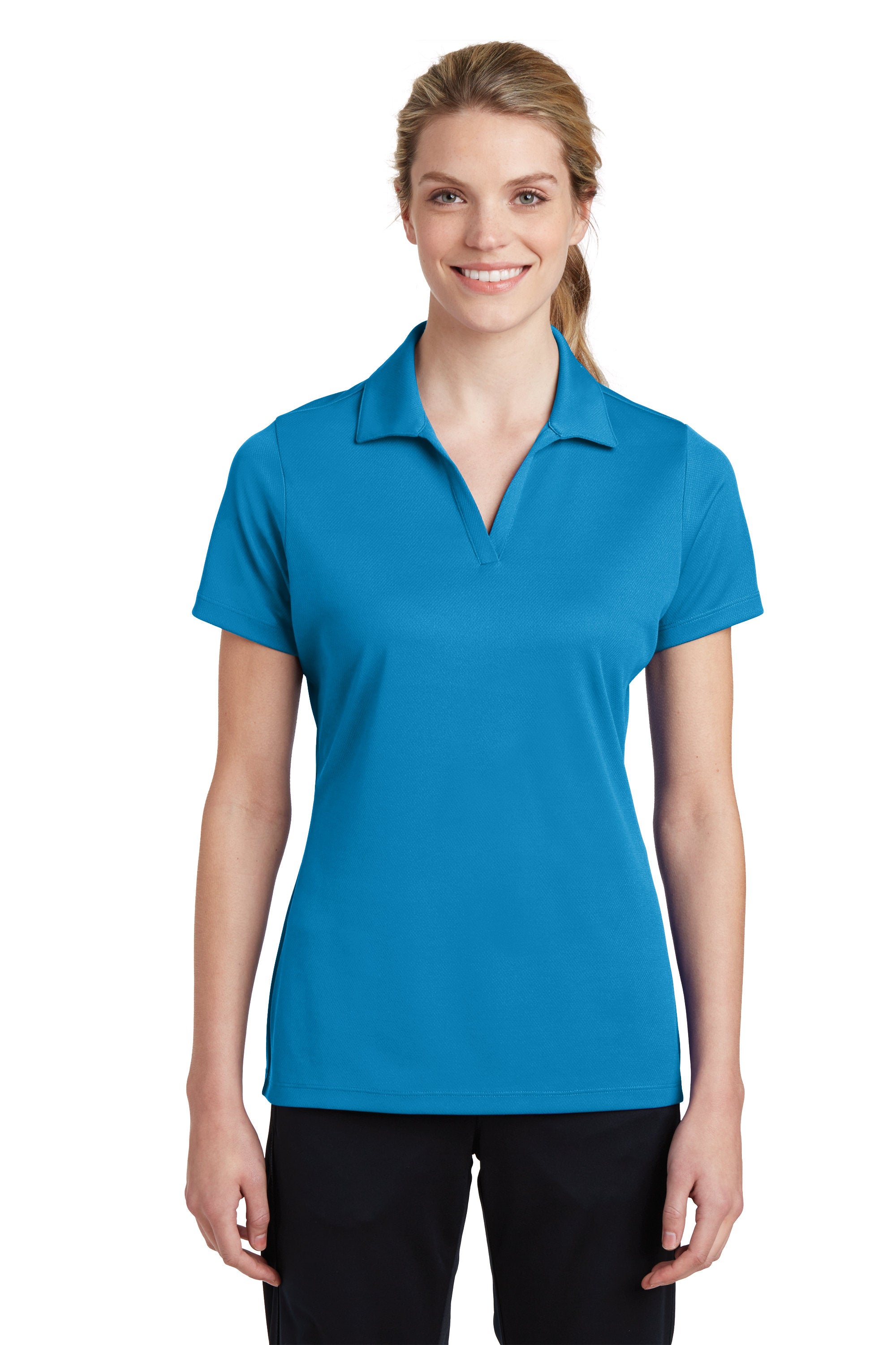 Custom Embroider Ladies Performance Polo Shirt - Moisture Wicking - PosiCharge RacerMesh Polo