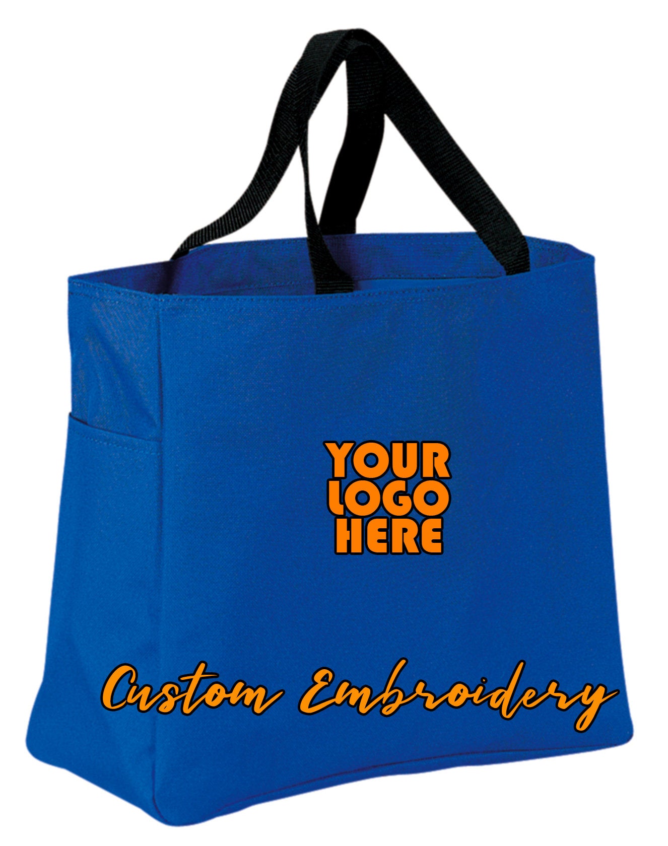 Custom Embroidered Port Authority Essential Tote Bag - Includes 4in x 4in Embroidery - No Setup