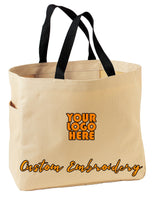 Custom Embroidered Port Authority Essential Tote Bag - Includes 4in x 4in Embroidery - No Setup