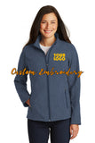 Custom Embroidery on Ladies Core Soft Shell Jacket