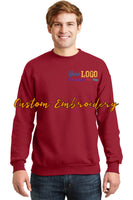 Custom Embroidered Crew Neck Sweater - Personalize with your logo - 7.8 Ounce - 50/50 Cotton/Poly