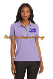 Custom Embroidery on Ladies Silk Touch Polo - 4in x 4in Embroidery Included - No Setup - No Minimum
