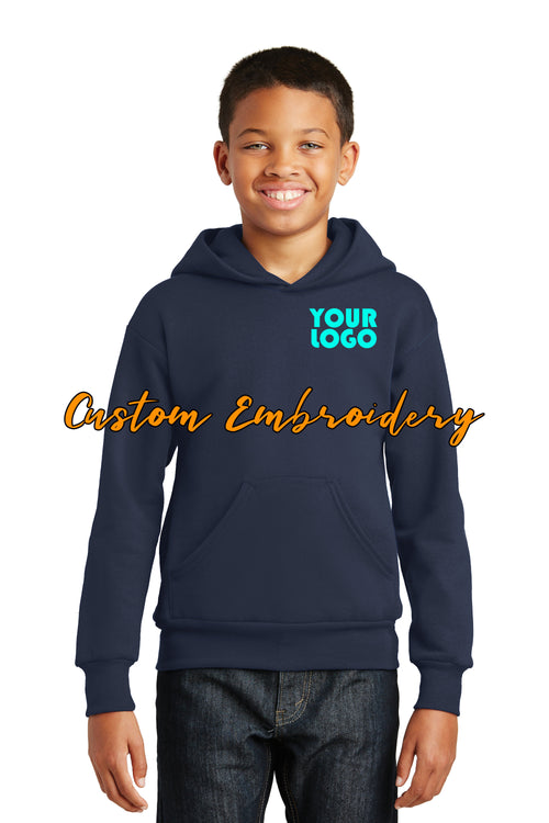 Custom Embroider Hanes EcoSmart Pullover Hooded Sweatshirt Hoodie - In –