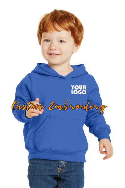 Custom Embroidery on Toddler Core Fleece Pullover Hooded Sweatshirt
