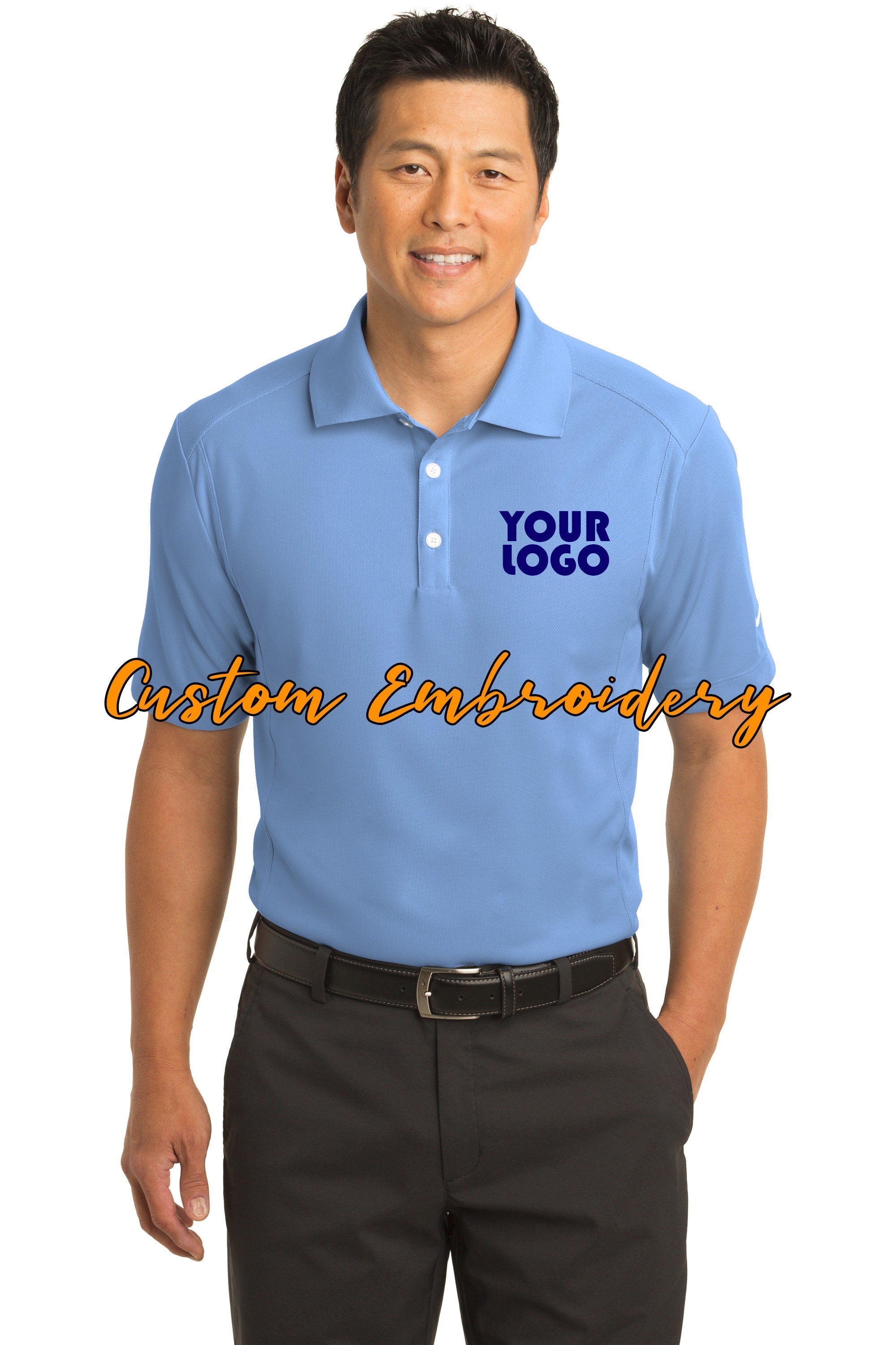 nike dri fit polo custom logo
