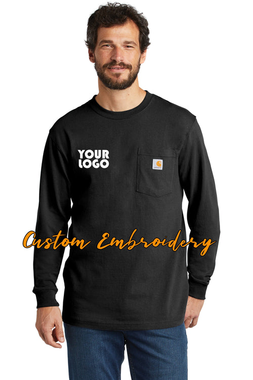 Custom Embroidered Carhartt Workwear Pocket Long Sleeve T-Shirt