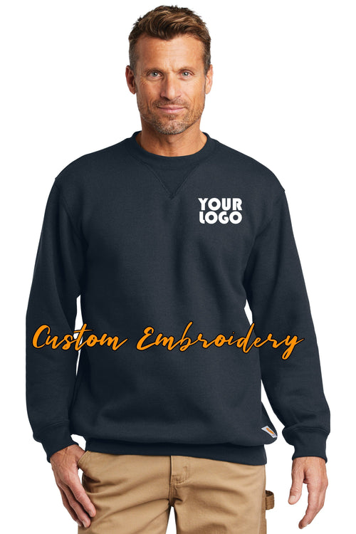 Crew neck sweatshirt discount embroidery