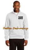 Custom Embroidered Men&#39;s Quarter 1/4 Zip  Sweatshirt - Includes 4in x 4in Embroidery - Personalized Men&#39;s Sweater