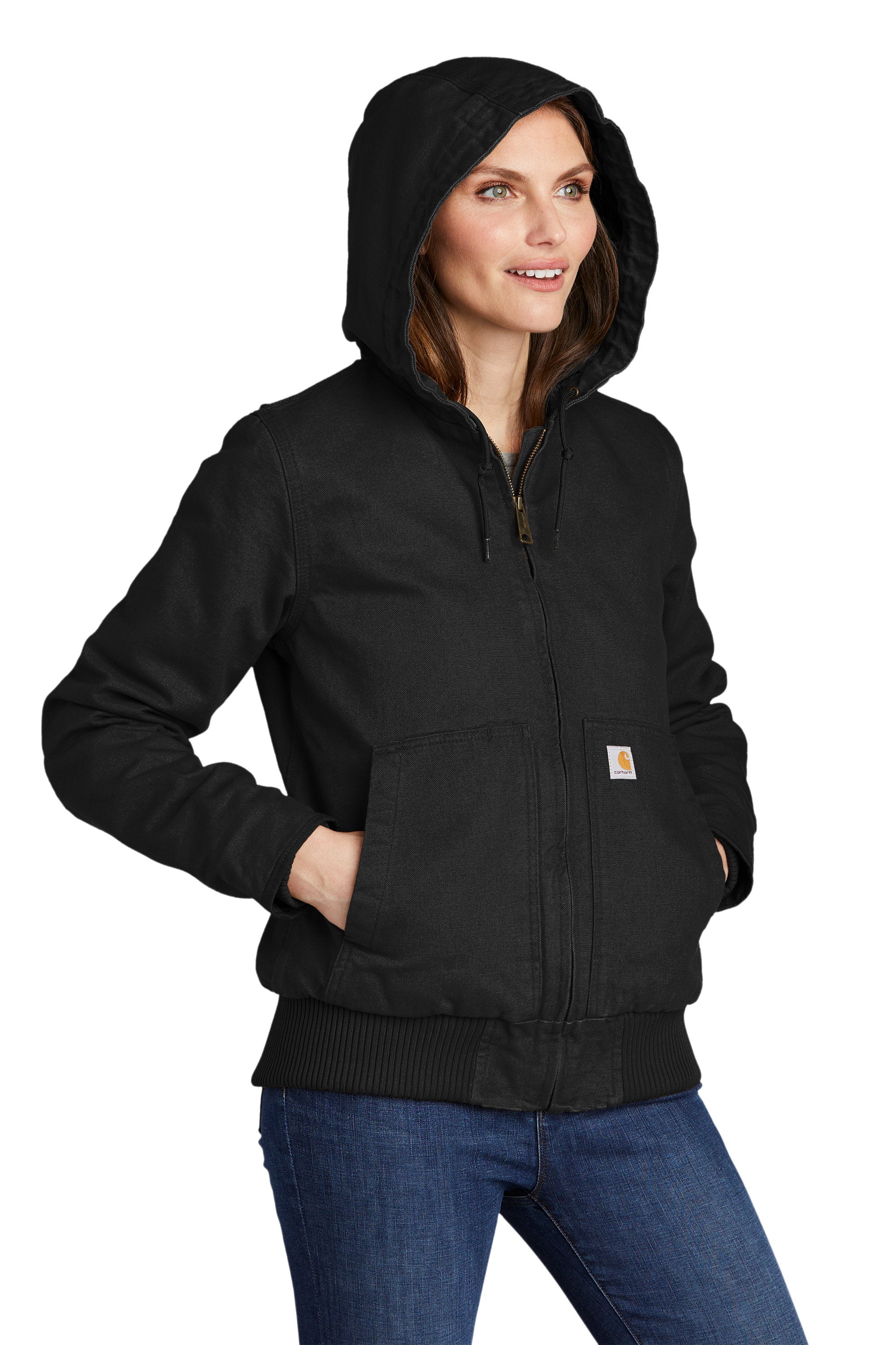 Custom Embroidered Carhartt Women’s Washed Duck Active Jacket - Includes 4in x 4in Embroidery - No Setup