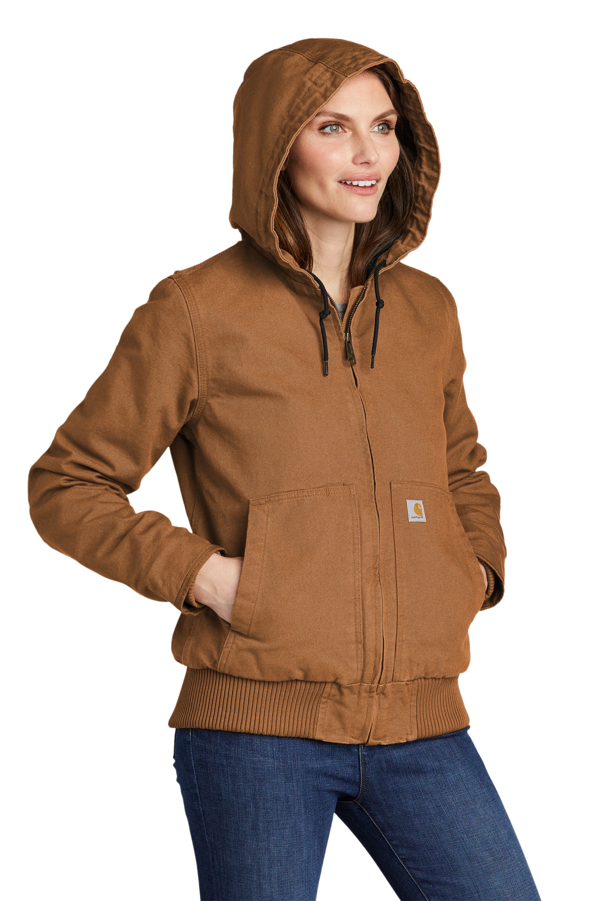 Custom Embroidered Carhartt Women’s Washed Duck Active Jacket - Includes 4in x 4in Embroidery - No Setup