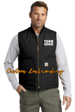 Custom Embroidered Carhartt Duck Vest - Includes 4in x 4in Embroidery - No Setup - Personalize your Carhartt Duck Vest with your Logo