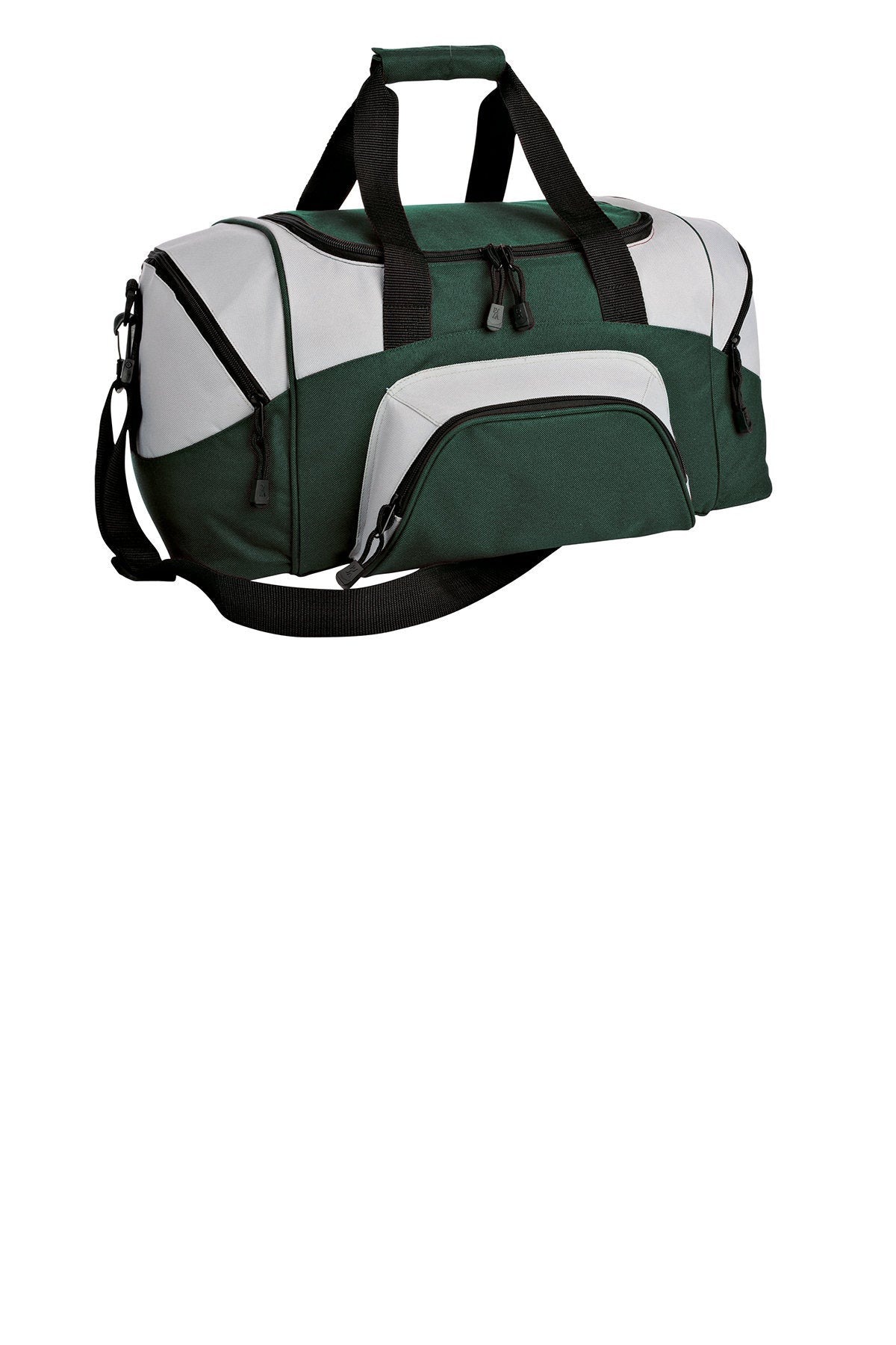 Custom Embroidery on Small Colorblock Sport Duffel - Personalized Duffel Bag