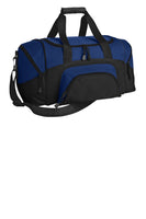 Custom Embroidery on Small Colorblock Sport Duffel - Personalized Duffel Bag