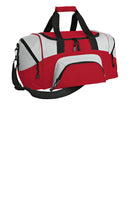 Custom Embroidery on Small Colorblock Sport Duffel - Personalized Duffel Bag