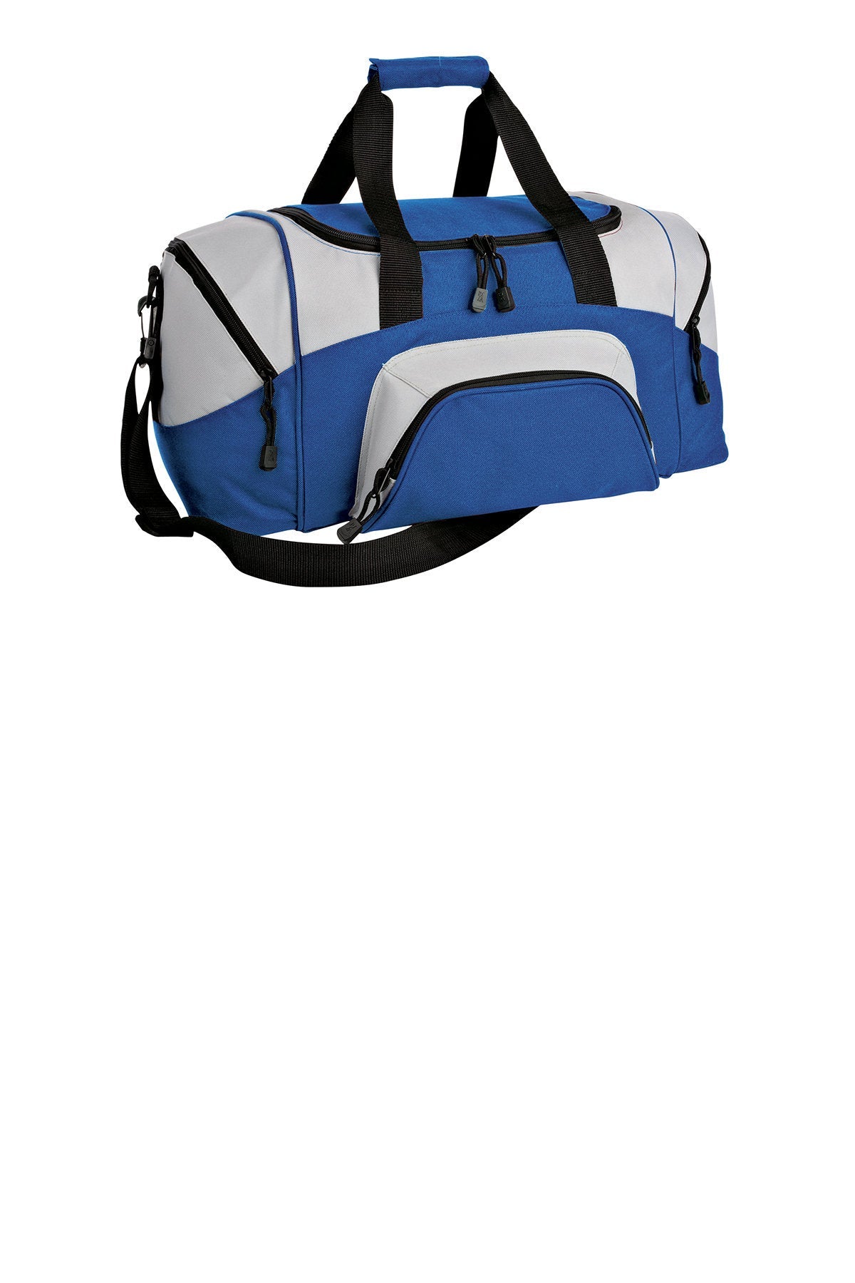 Custom Embroidery on Small Colorblock Sport Duffel - Personalized Duffel Bag