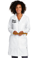 Custom Embroidered Women’s Long Lab Coat Medical Uniform - Includes one 4in x 4in Embroidery - Free Setup - Personalized Lab Coat