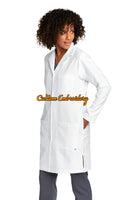 Custom Embroidered Women’s Long Lab Coat Medical Uniform - Includes one 4in x 4in Embroidery - Free Setup - Personalized Lab Coat