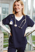 Custom Embroidery on Women’s Long Sleeve Layer Tee for Scrubs and Medical Uniform Layering - Includes one 4in x 4in Embroidery - Free Setup